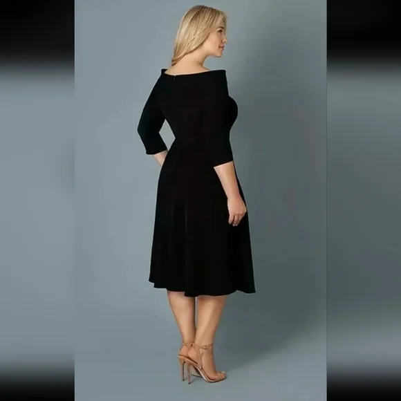 InLove by Marina Bulatkina Dress 10 Audrey Black Fit & Flare - Picture 2 of 7